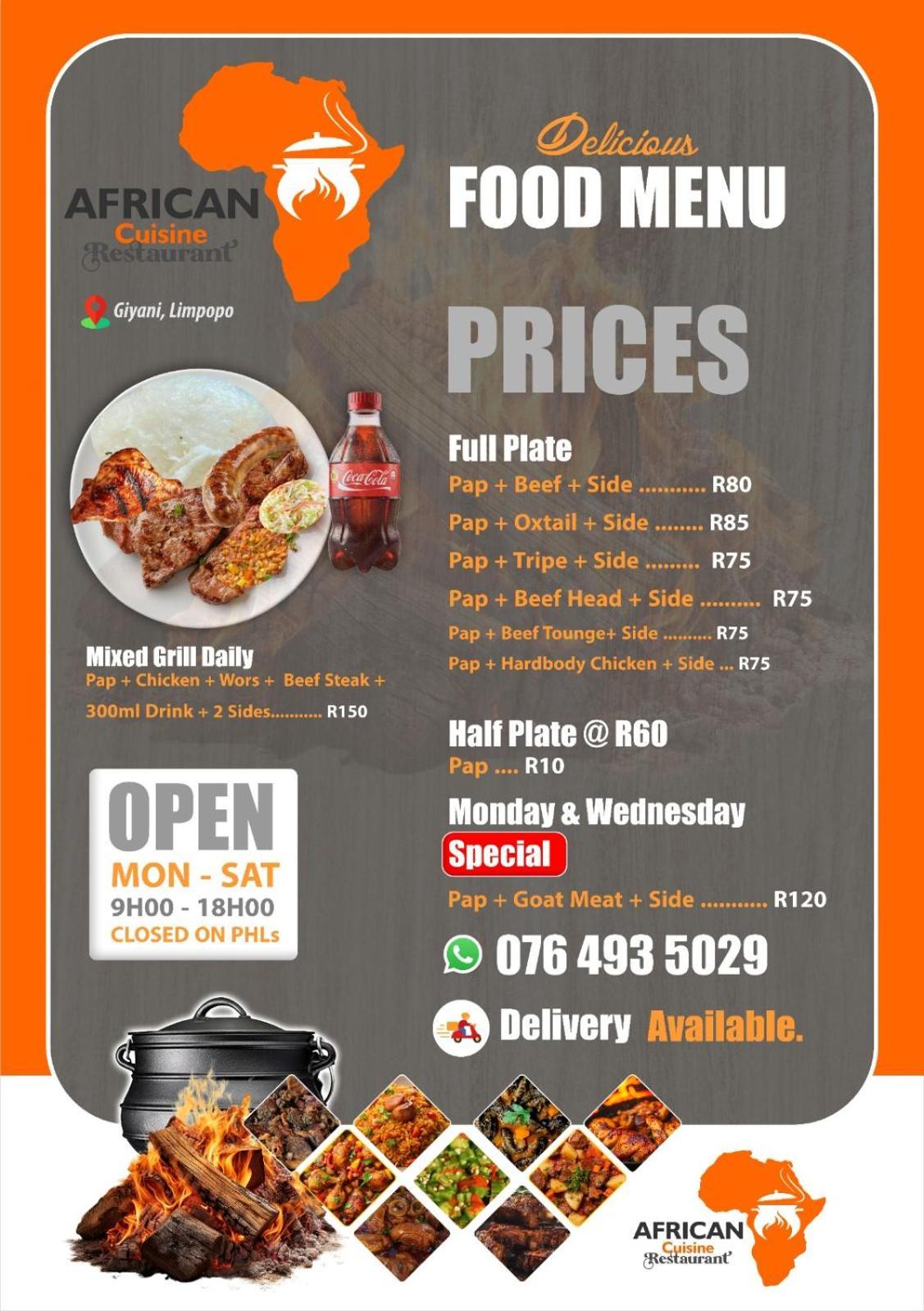African Cuisine Restaurant Bed & Breakfast Giyani Exterior foto